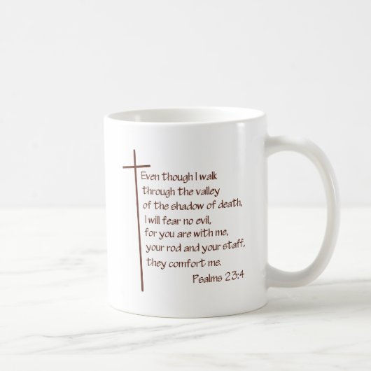 Psalms 23:4 koffiemok (Rechts)