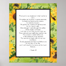 Psalms 23 Golden Sunflower Border