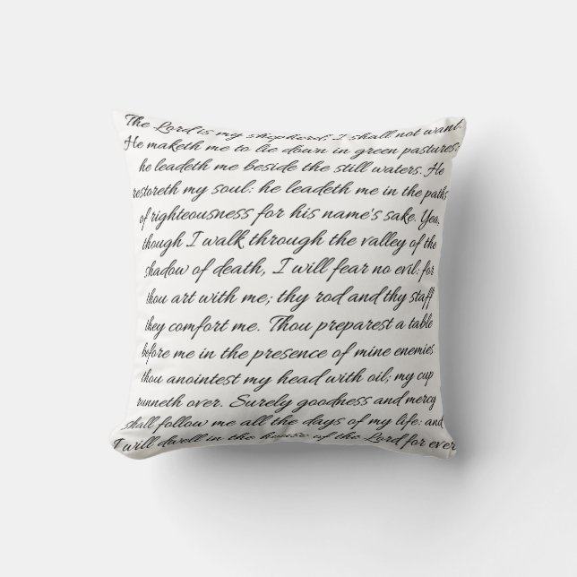 Psalms 23 Pillow Kussen (Voorkant)