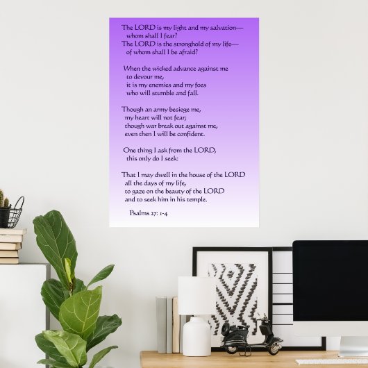 Psalms 27:1-4 poster (Thuiskantoor)