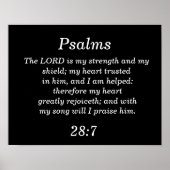 Psalms 28:7 - Poster art (Voorkant)