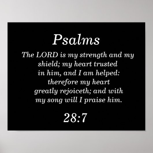 Psalms 28:7 - Poster art (Voorkant)