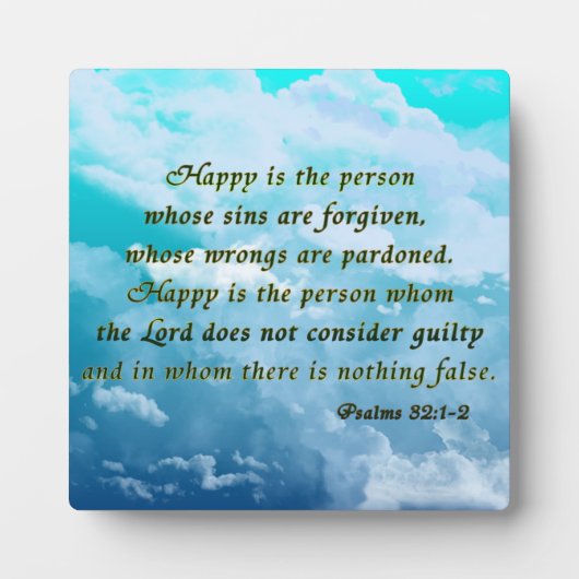 Psalms 32:1-2 fotoplaat (Voorkant)