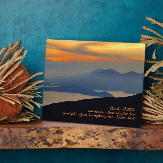 Psalms 33:18 Inspirerend Fotoplaat (Zijkant)