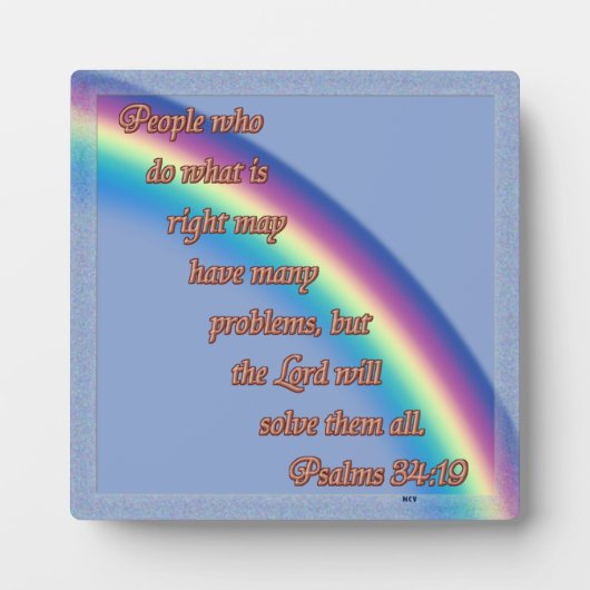 Psalms 34:19 NCV Fotoplaat (Voorkant)