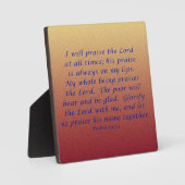 Psalms 34:1-3 fotoplaat (Voorkant)