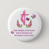 Psalms 37:4 ronde button 5,7 cm (Voorkant)