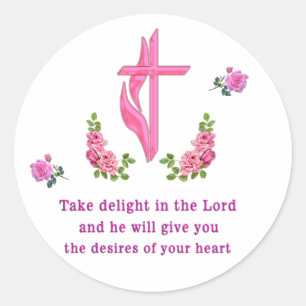 Psalms 37:4 ronde sticker