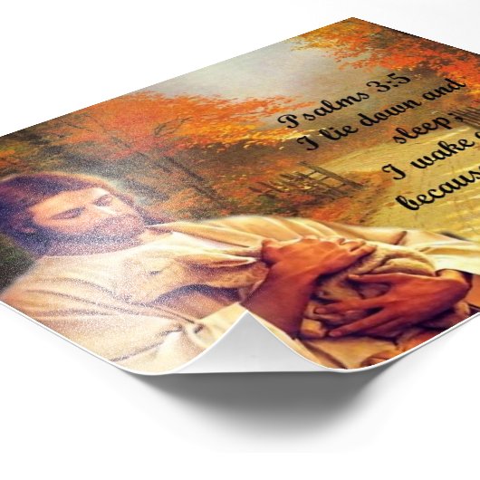 Psalms 3:5 foto afdruk (Hoek)