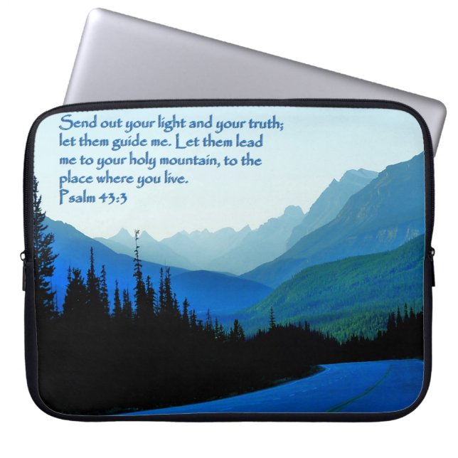 Psalms 43:3 Inspirerend Laptop Sleeve (Voorkant)