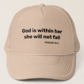 Psalms 46:5 God zit in haar bijbel vers Trucker Pet (Voorkant)