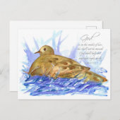 Psalms 46:5 Scripture God zal haar duif helpen Briefkaart (Voorkant / Achterkant)
