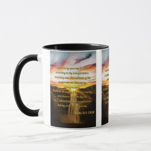 Psalms 51:1-3 Bijbelversie - Mok met twee toonrich (Links)
