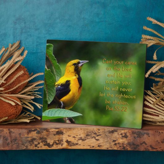 Psalms 55:22 Inspirerend Fotoplaat (Zijkant)