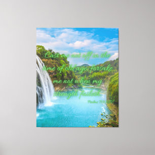 Psalms 71:9 Bijbelse KJV Pic Wall Art Canvas Afdruk