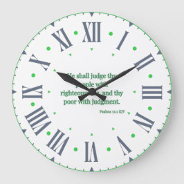 Psalms 72:2 KJV Bijbel Romeins cijfer Grote Klok