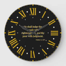Psalms 72:2 KJV Bijbel Romeins cijfer II Grote Klok