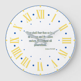 Psalms 72:5 KJV Bijbel Romeins cijfer Grote Klok