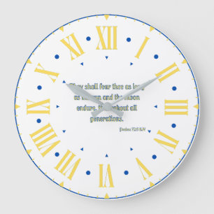 Psalms 72:5 KJV Bijbel Romeins cijfer Grote Klok