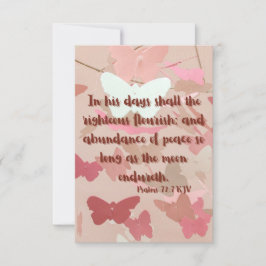 Psalms 72:7 KJV Bijbel verse Pic Flat Wenskaart Kaart