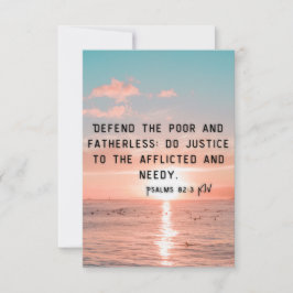 Psalms 82:3 KJV Bijbel Verse Pic Flat Greeting Kaart