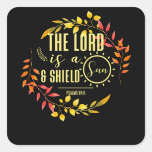 Psalms 84:11 Christelijke Bijbelprijsopgave Vierkante Sticker