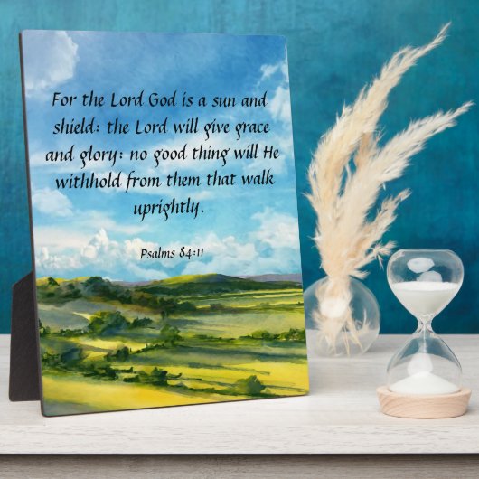 Psalms 84:11 Plaque Fotoplaat (Zijkant)