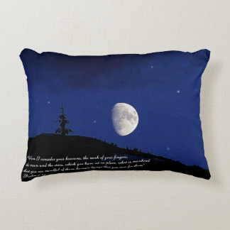 Psalms 8:3,4 Inspirerend voor scripts Accent Kussen