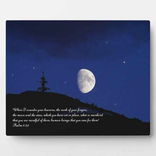 Psalms 8:3,4 Inspirerend voor scripts Fotoplaat (Voorkant)