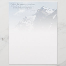 Psalms 90:2 Rocky Mountains Inspirerend Briefhoofd