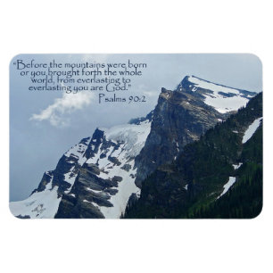 Psalms 90:2 Rocky Mountains Inspirerend Magneet