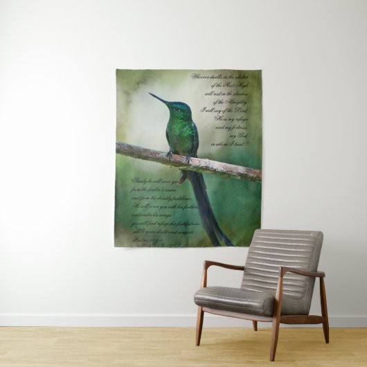 Psalms 91:1-4 Inspirerend Wandkleed (In situ)