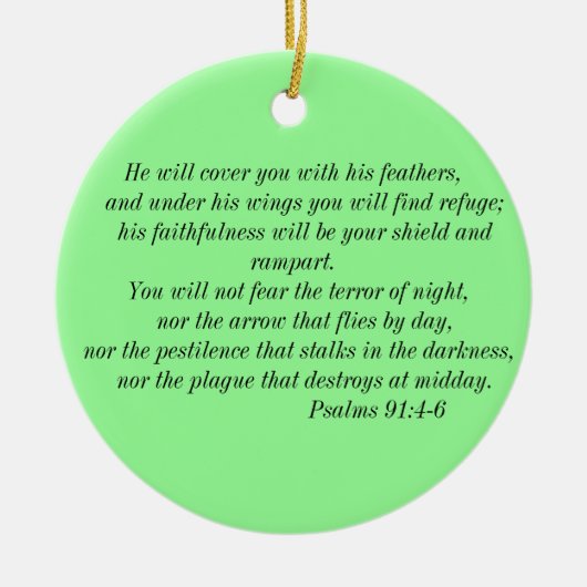 Psalms 91:4-6 Ornament (Voorkant)
