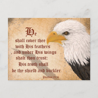 Psalms 91:4 briefkaart