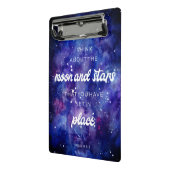 Psalms Bijbelverse Galaxy Waterverf Christelijk Mini Klembord (Angled2)