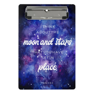 Psalms Bijbelverse Galaxy Waterverf Christelijk Mini Klembord
