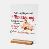 Psaume 100:4 Entre dans ses portes avec Thanksgivi (Angle)