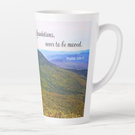 Psaume 104:5 Latte Mug (Droite)