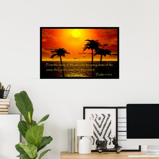 Psaume 113:3 Poster (Bureau à domicile)