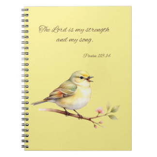 Psaume 118:14 Cahier Yellow Bird