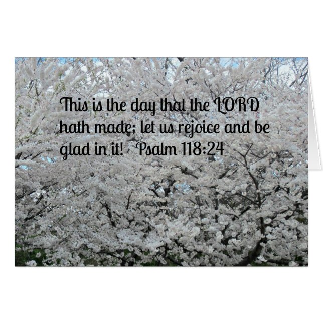 Psaume 118:24 This is the day that the Lord hath (Devant Horizontal)