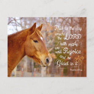 Psaume 118 Bible Verse Chestnut Horse Cartes posta