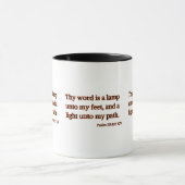 Psaume 119:105 KJV Bible Écriture Mug à deux tons (Centre)