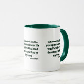 Psaume 119:9 KJV Bible Écriture Mug à deux tons (Devant droit)