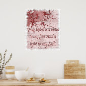 Psaume 119 Bible Verse Christian Poster (Cuisine)