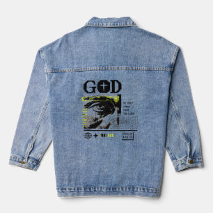 Psaume 121:2 Neon Lime Œil de Dieu CRT Glitch Art