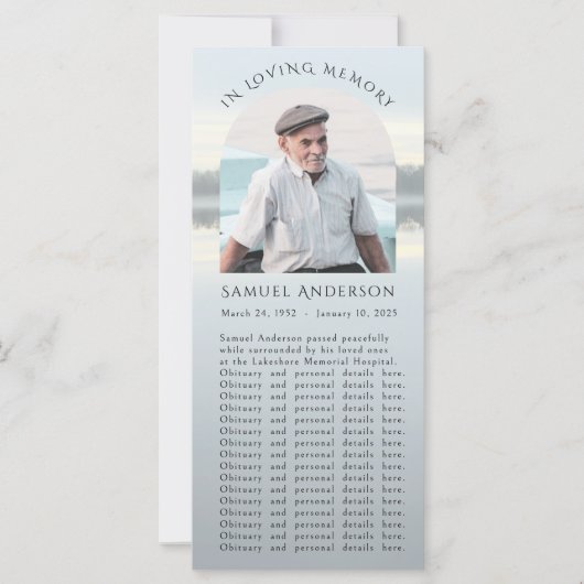 Psaume 121 Misty Lake Sunset Carte photo commémora (Devant)