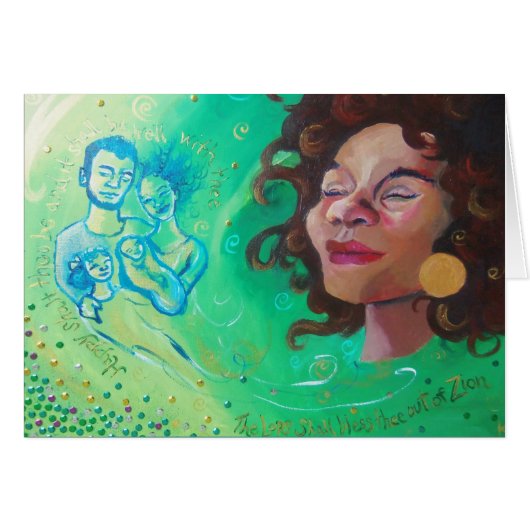 Psaume 128 Carte pour notes (Devant Horizontal)