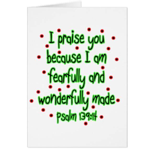 Psaume 139:14 (Devant)