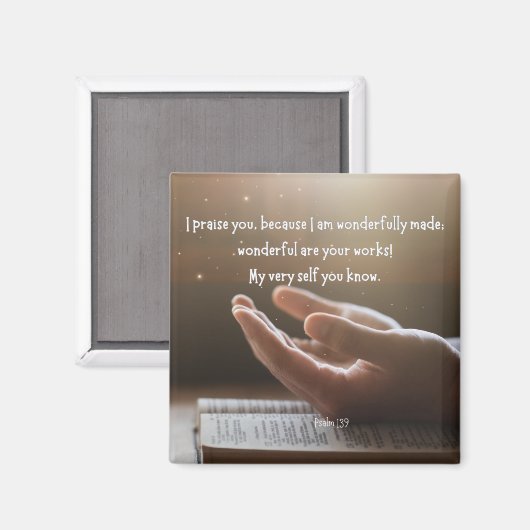 Psaume 139 2x2 Magnet (Recto/Verso)